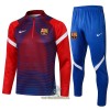 FC Barcelona Trainings Sweatshirt Pak Quarter-zip 2021-22 Blauw Rode - Heren